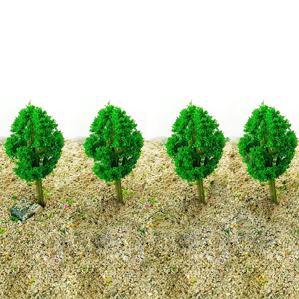 10Pcs 3.14" Model Trees for Garden Train Railway Diorama Scenery
