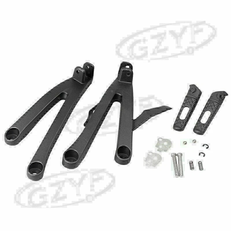 Rear Passenger Footrest Pegs Brackets for Honda CBR 600RR (2007–2011) Black