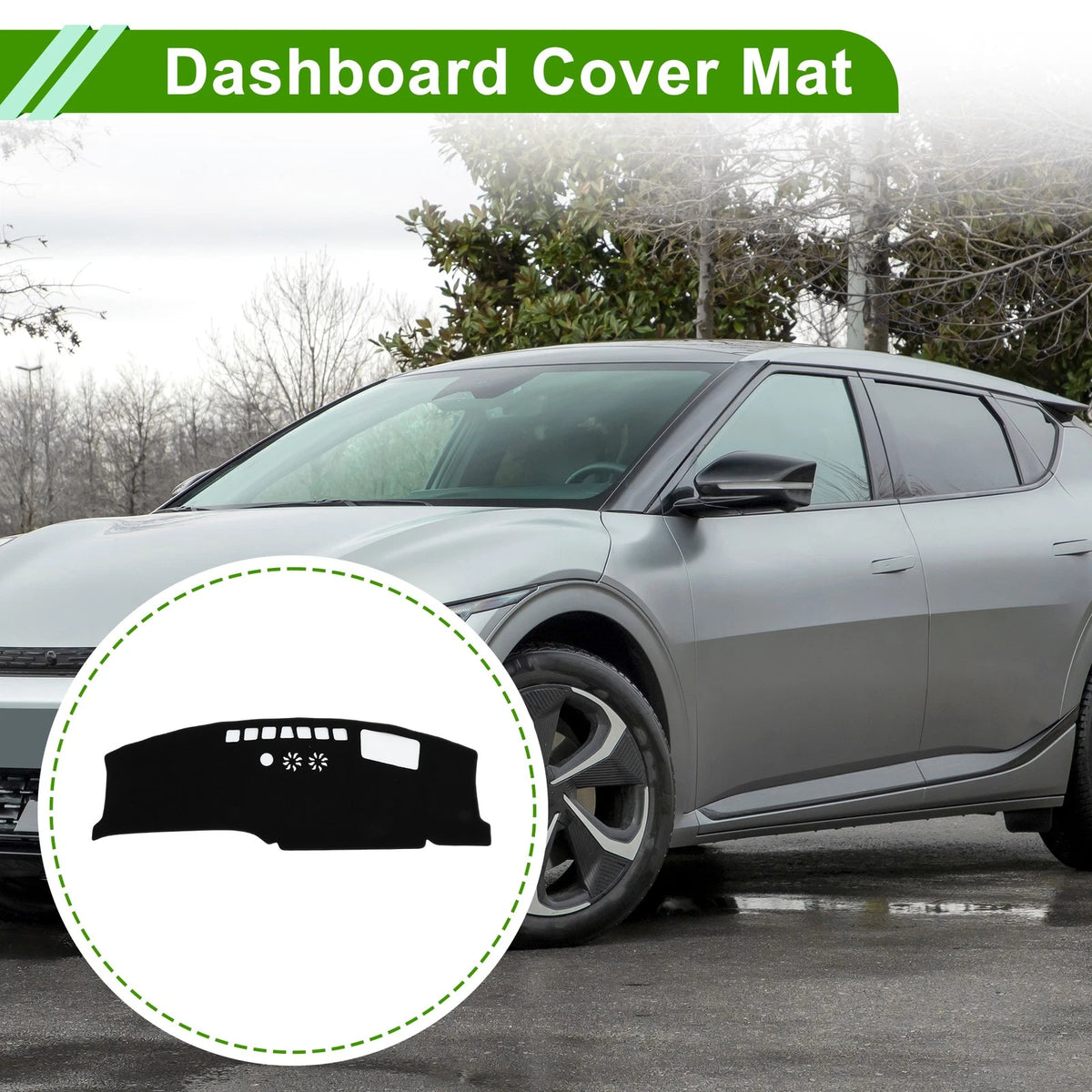 Dashboard Cover for Kia EV3 GT Line (2024–2025) HUD Polyester Black 1 Pc