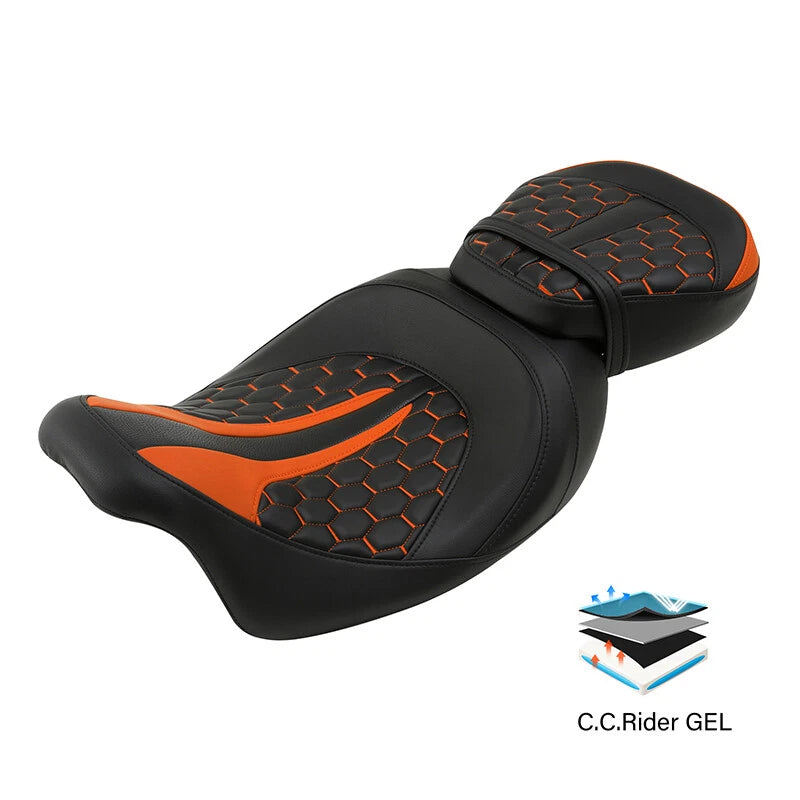 Gel Seat for Harley Touring CVO Road Glide (2009–2023) Black