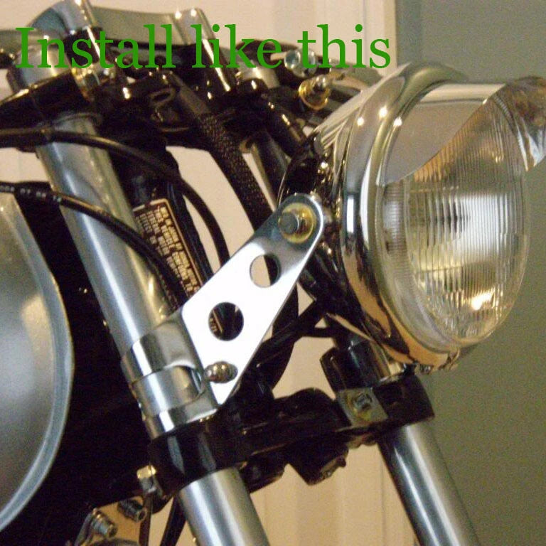 Chrome Headlight Mount Bracket Fork Ear for Honda CB650 CB750 (1971–1978)