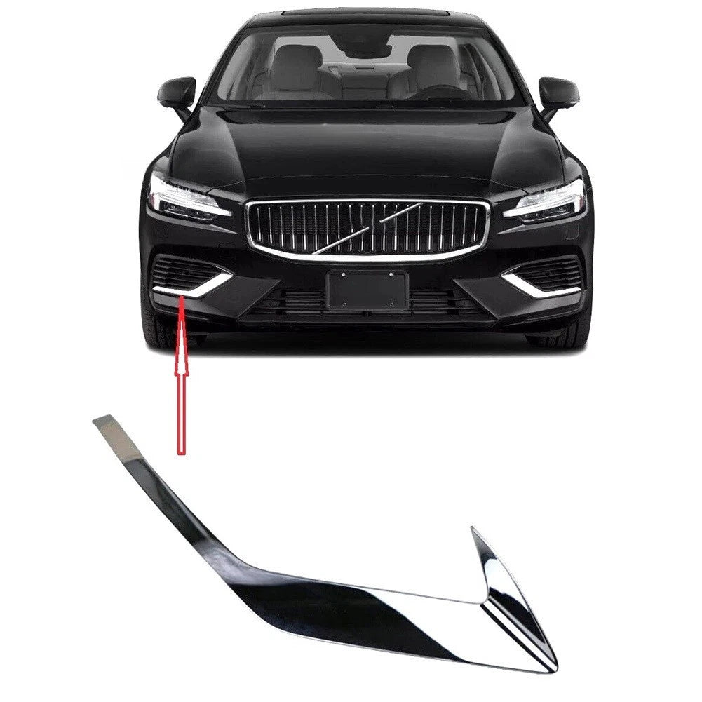Front Bumper Fog Light Grille Cover for Volvo S60 (2020–2026) Left Right Pair