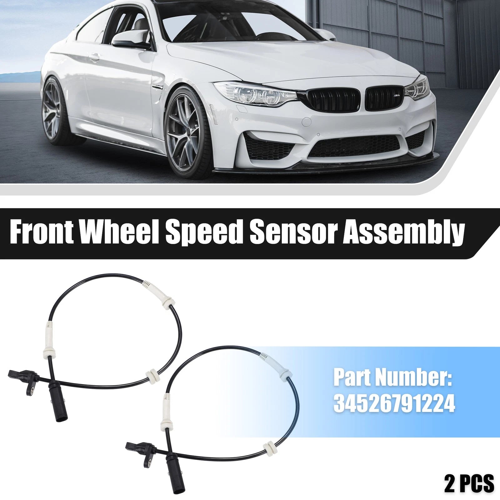 2pcs Front Left Right ABS Wheel Speed Sensor for BMW 228i xDrive (2017–2021)