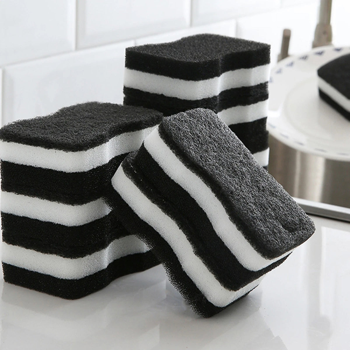 Clean Grease Sponge Scouring Pad for Kitchen Dish Cleaning (Versatile)