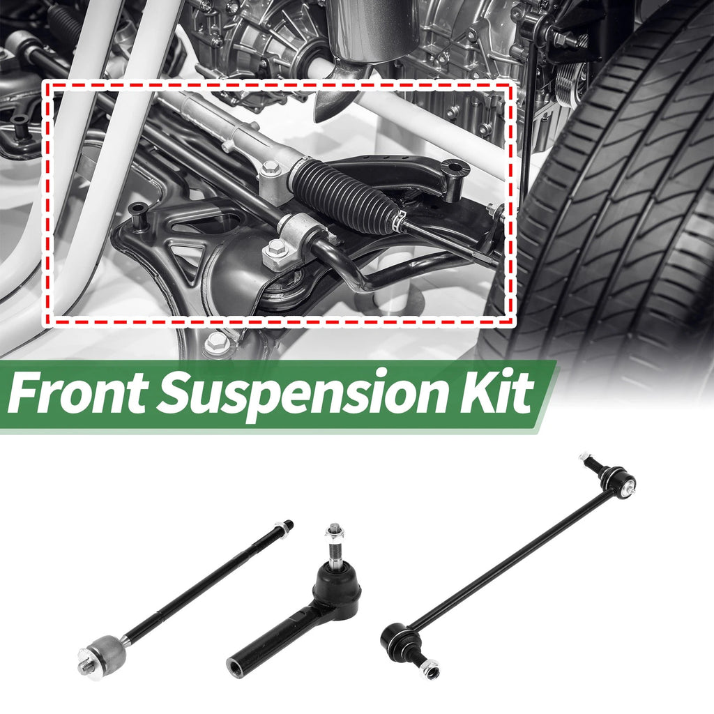 6pc Front Suspension Kit with Tie Rod End and Sway Bar Links for Routan (2009–2011)