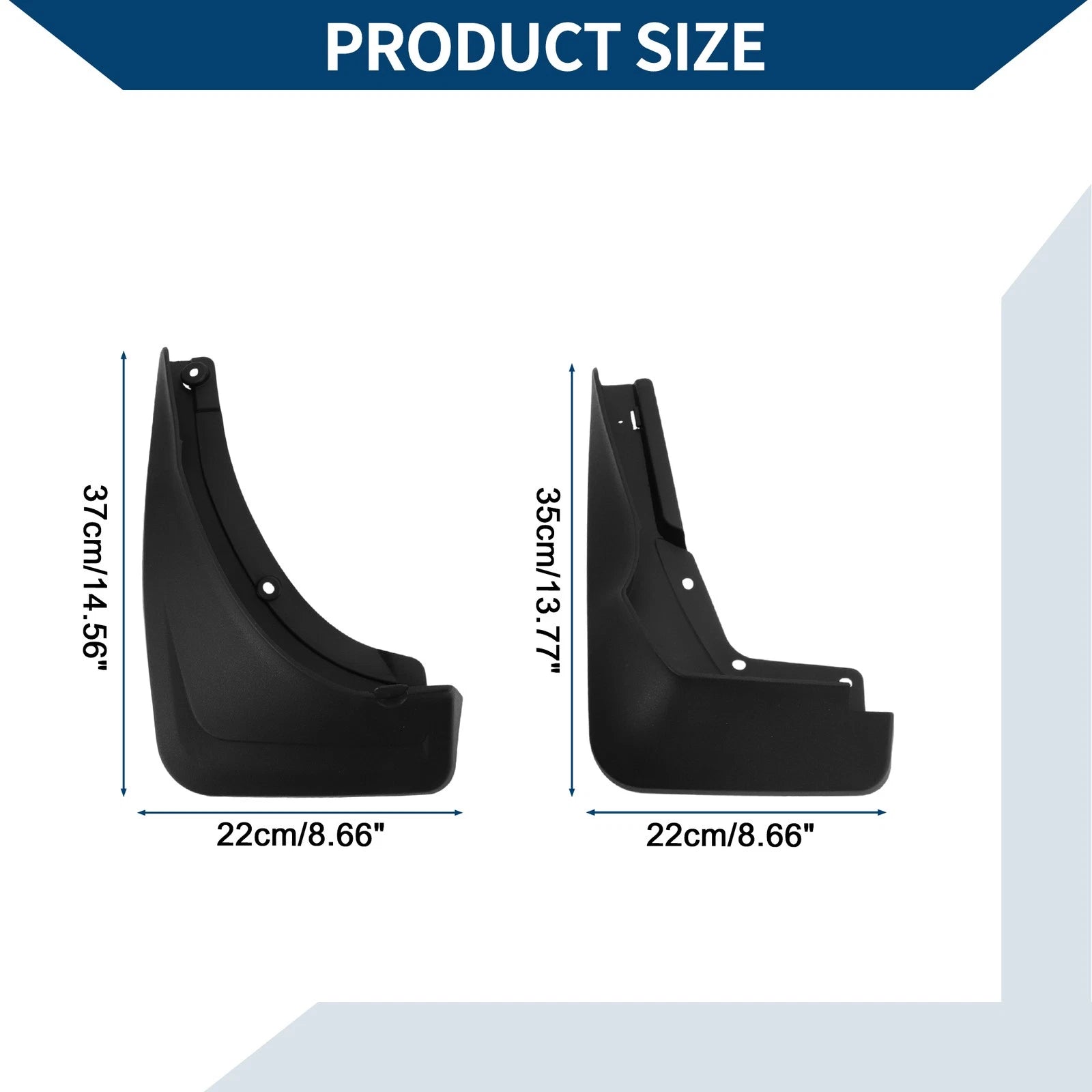Mud Flaps Splash Guards 1 Set Replacement for Mercedes-Benz GLS (2019–2020)