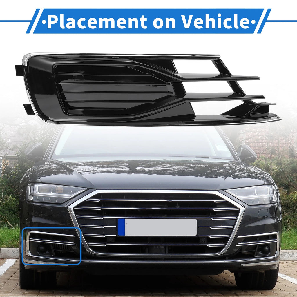 1pc Front Right Fog Light Grill Replacement for Audi A6 C7 (2014–2018)