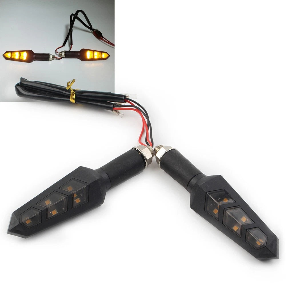 2Pcs LED Turn Signal Blinker Light for Universal Motorcycle (All Years)