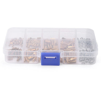 300pcs M2 Brass Hex Column Standoff Spacer Screw Nut Assortment