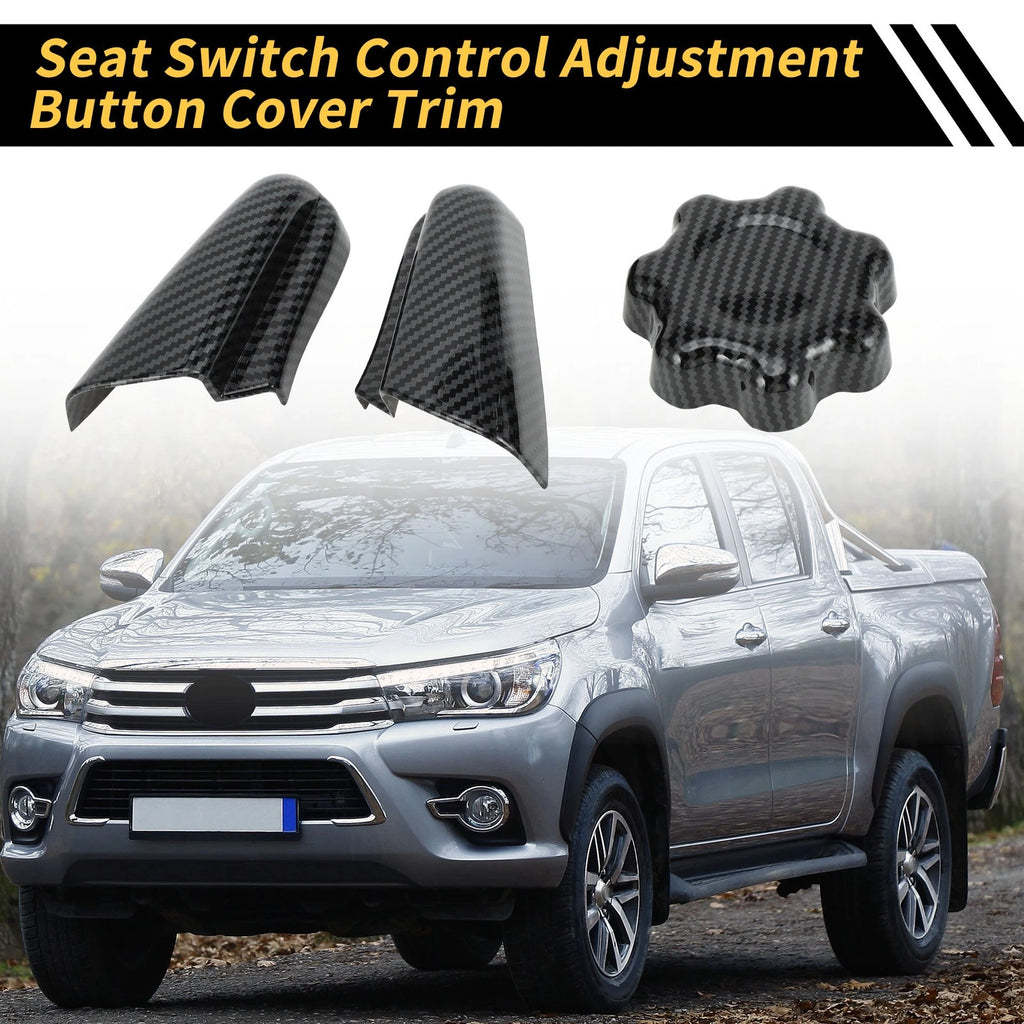 Seat Switch Control Button Trim Set Carbon Fiber for Toyota Tacoma (2016–2023)