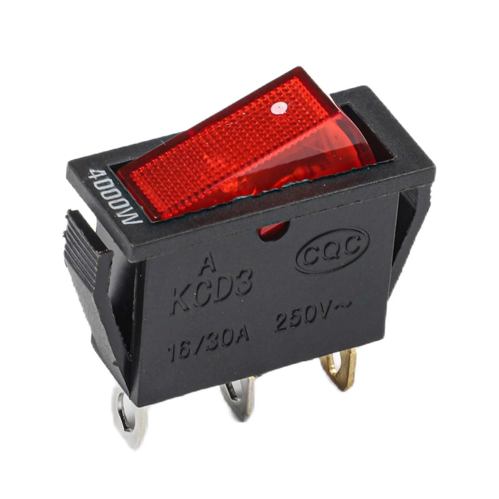 Power Switch Button Rocker Switch for AC 250V 16A (3 Pins)