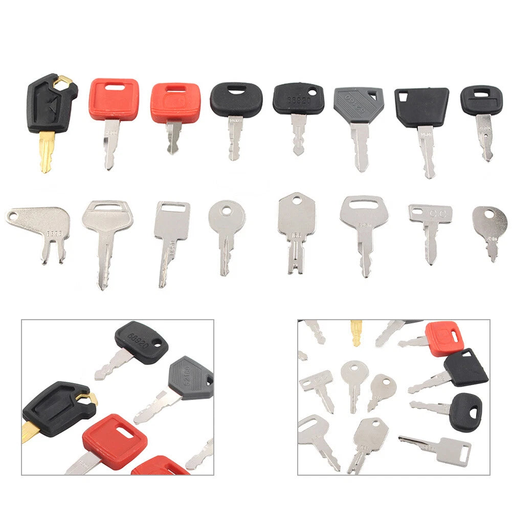 16 Keys Ignition Key Set for Kubota, John Deere (Heavy Equipment)