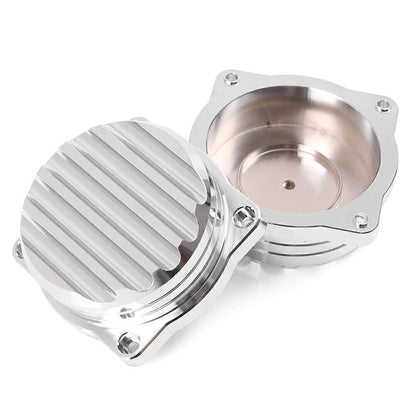 2X Silver Carburetor Cover for Scrambler/Thruxton 900 (2008–2015)
