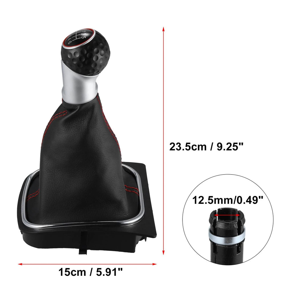 6 Speed Manual Gear Shift Knob Black Replacement for Volkswagen R32 (2004–2008)