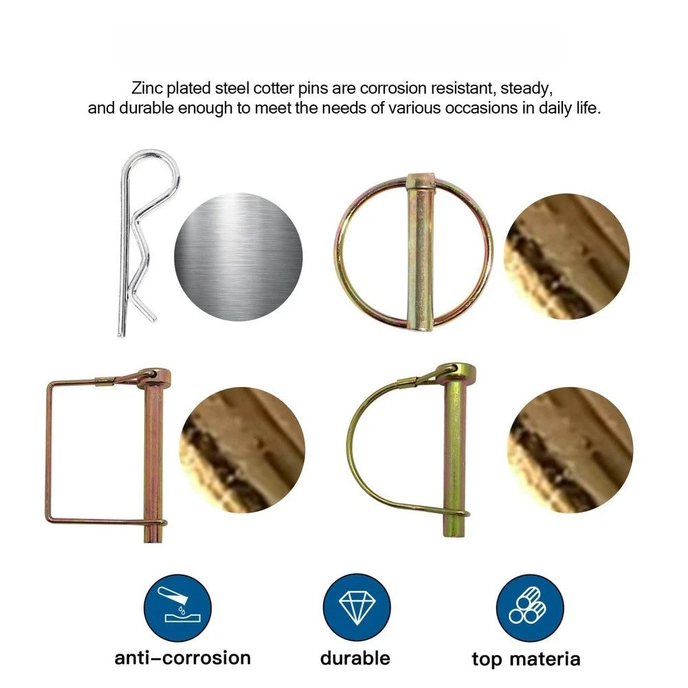 184pcs Zinc Plated Annular Ring Pins Set for Various Applications
