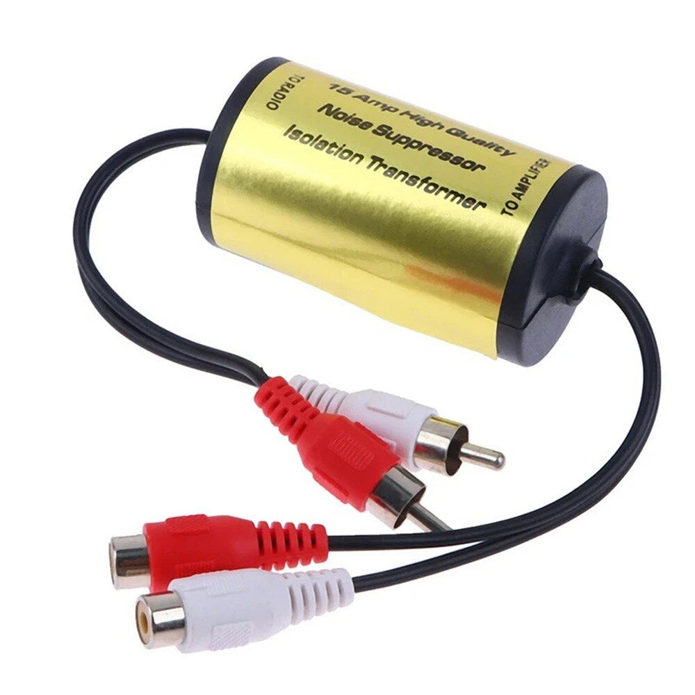 2Pcs RCA Audio Noise Filter Suppressor for Car AMP Stereo