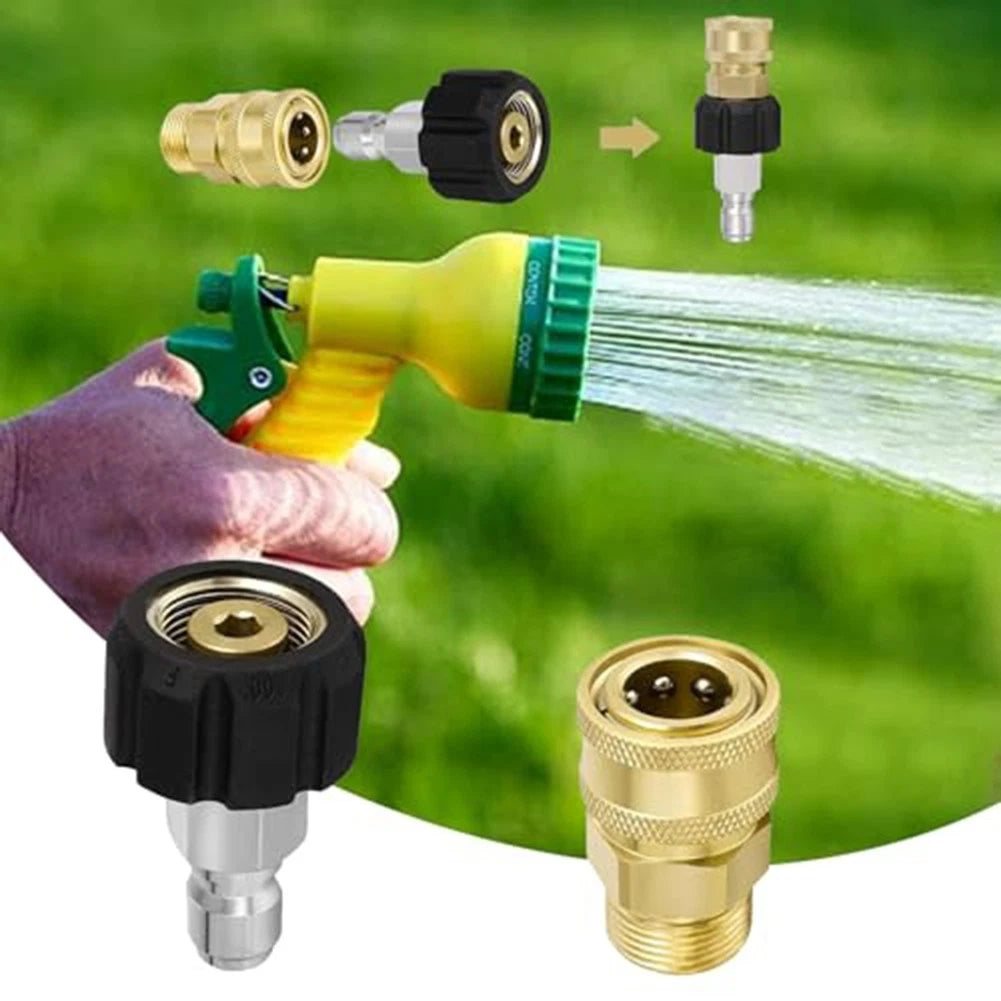 2X Pressure Washer Quick Connect Hose Fittings Adapter Kit