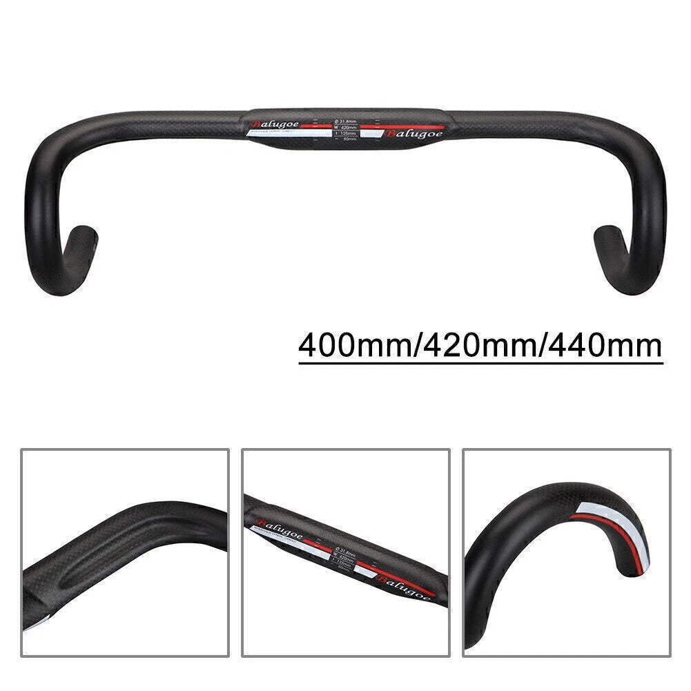 Drop Handlebar for EC90 Carbon Fiber Road Bicycle (31.8mm, 400/420/440mm)