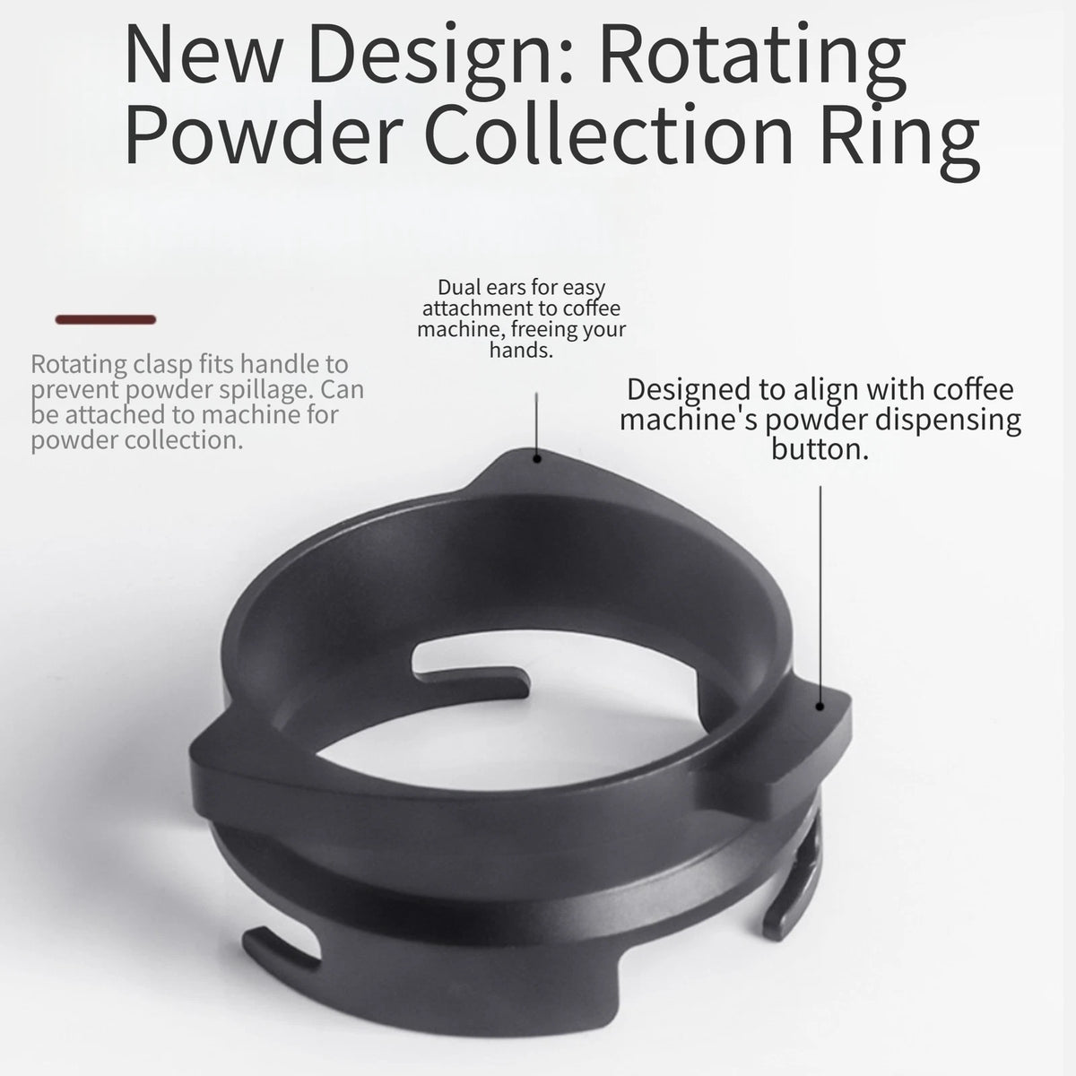Coffee Grounds Ring for Hands-Free Operation (Aluminum Alloy)