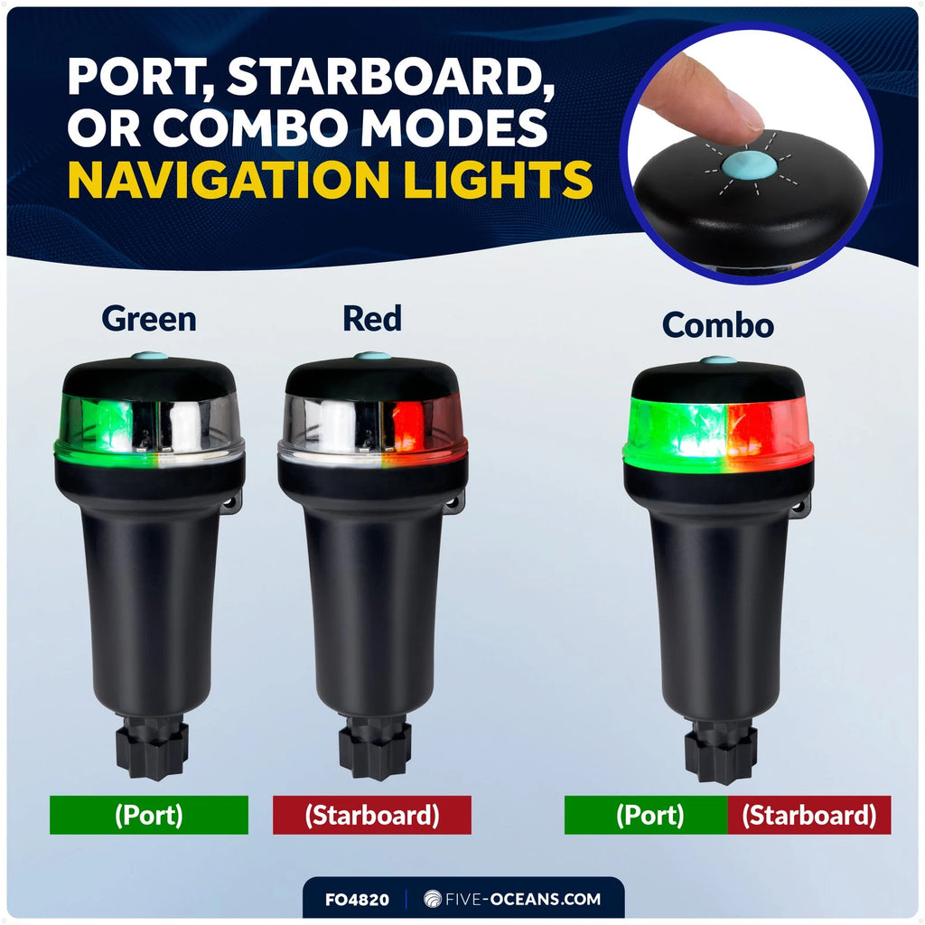 LED Portable Boat Navigation Light for Rail Mount (IP67) - FO4820