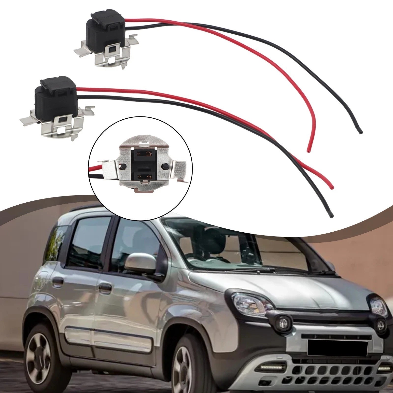 2X H7 Light Bulb Holders for Vehicle Upgrade Solutions