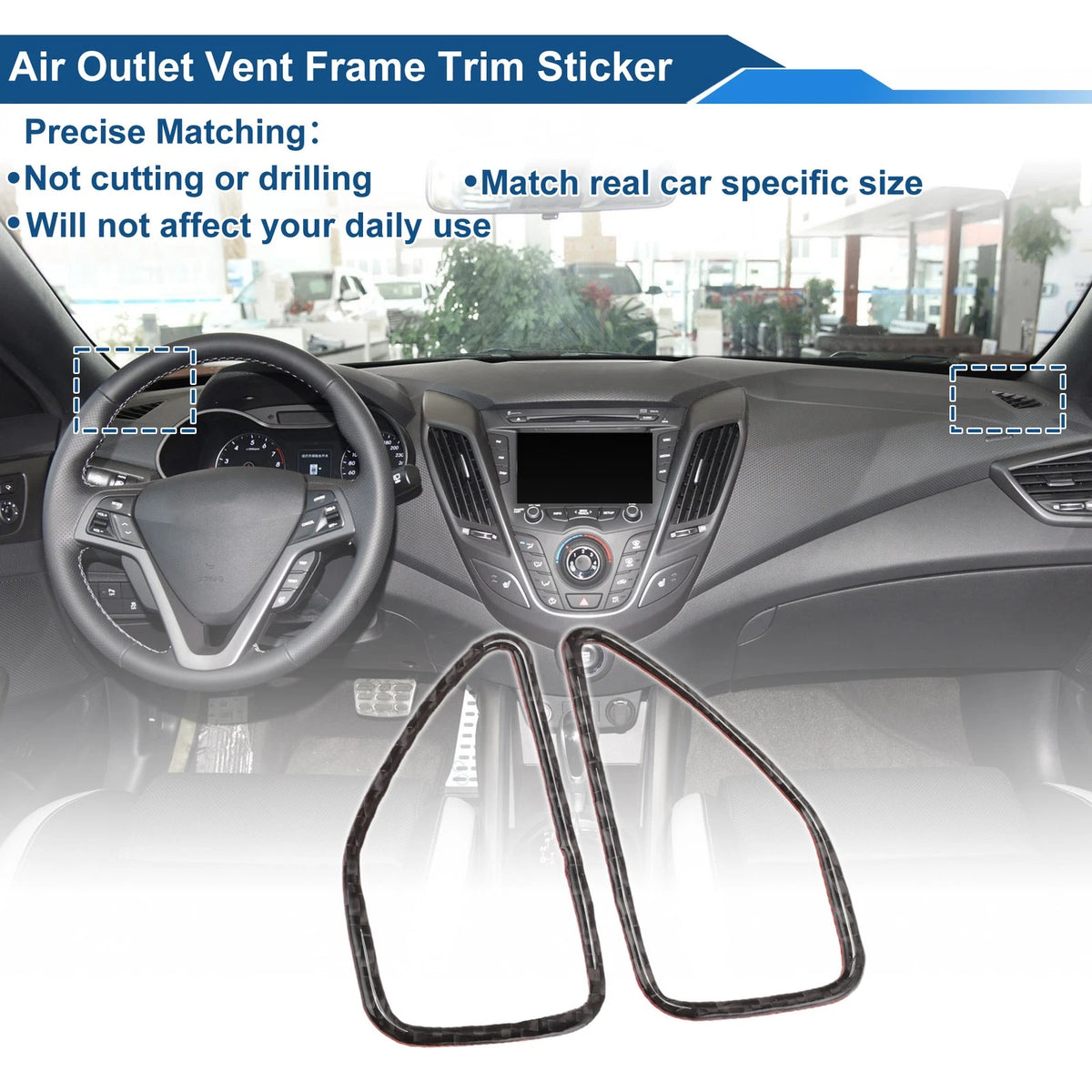 Air Condition Outlet Vent Trim Cover Frame for Hyundai Veloster (2012–2019)