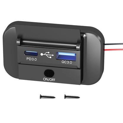Dual USB QC3.0 Car Fast Charger Socket for Universal Vehicles (12-24V)