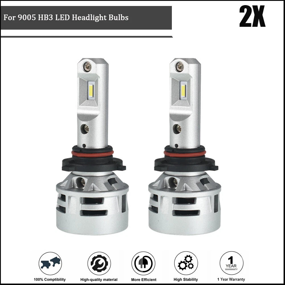 2X 9005 HB3 Headlight Bulbs Conversion Kit for - LED 10000LM