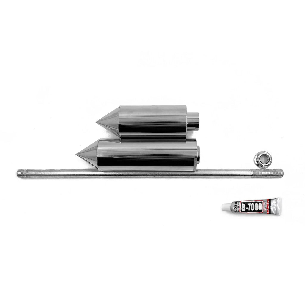 Chrome Spike Frame Sliders for Honda RC51 (2002–2006)