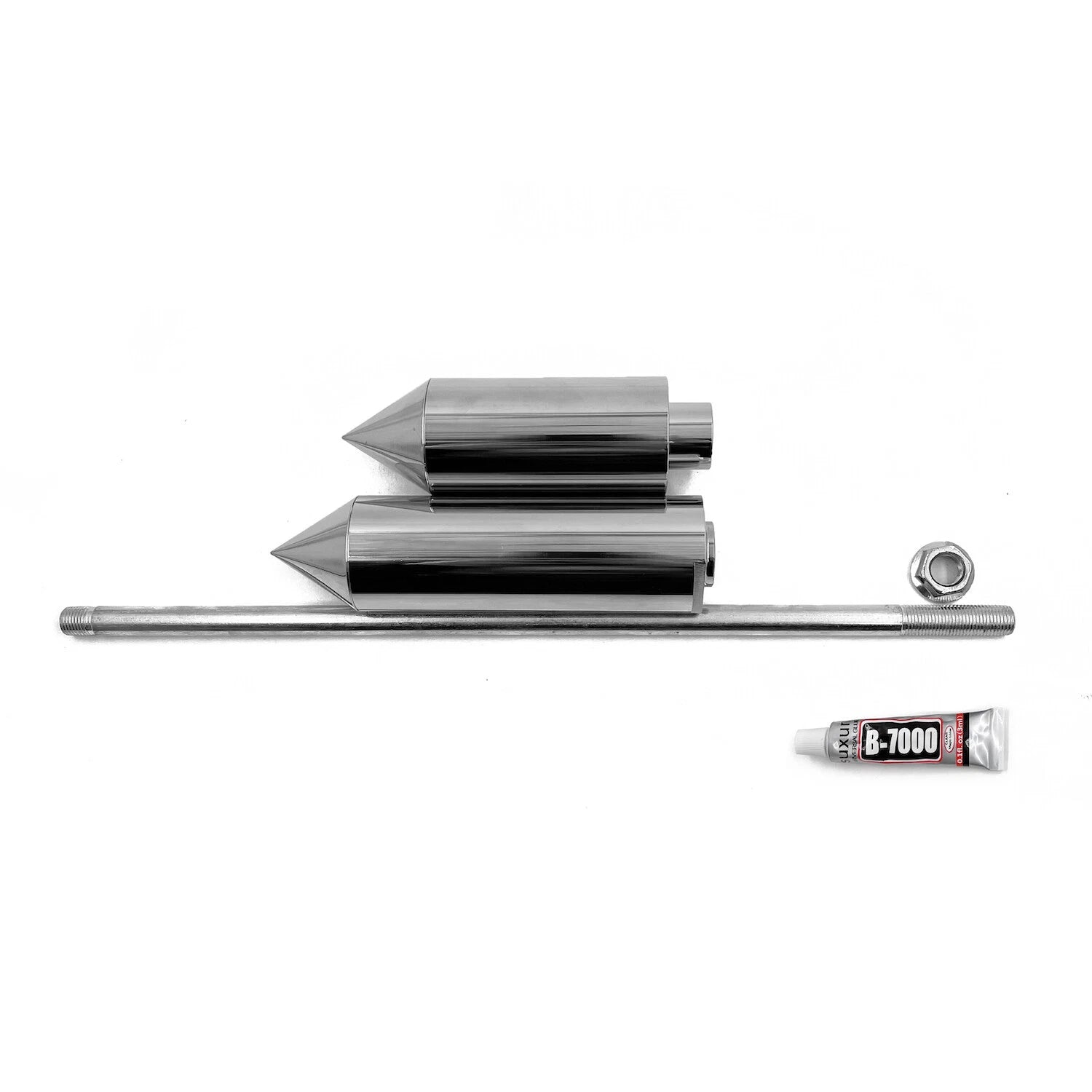 Chrome Spike Frame Sliders for Honda RC51 (2002–2006)