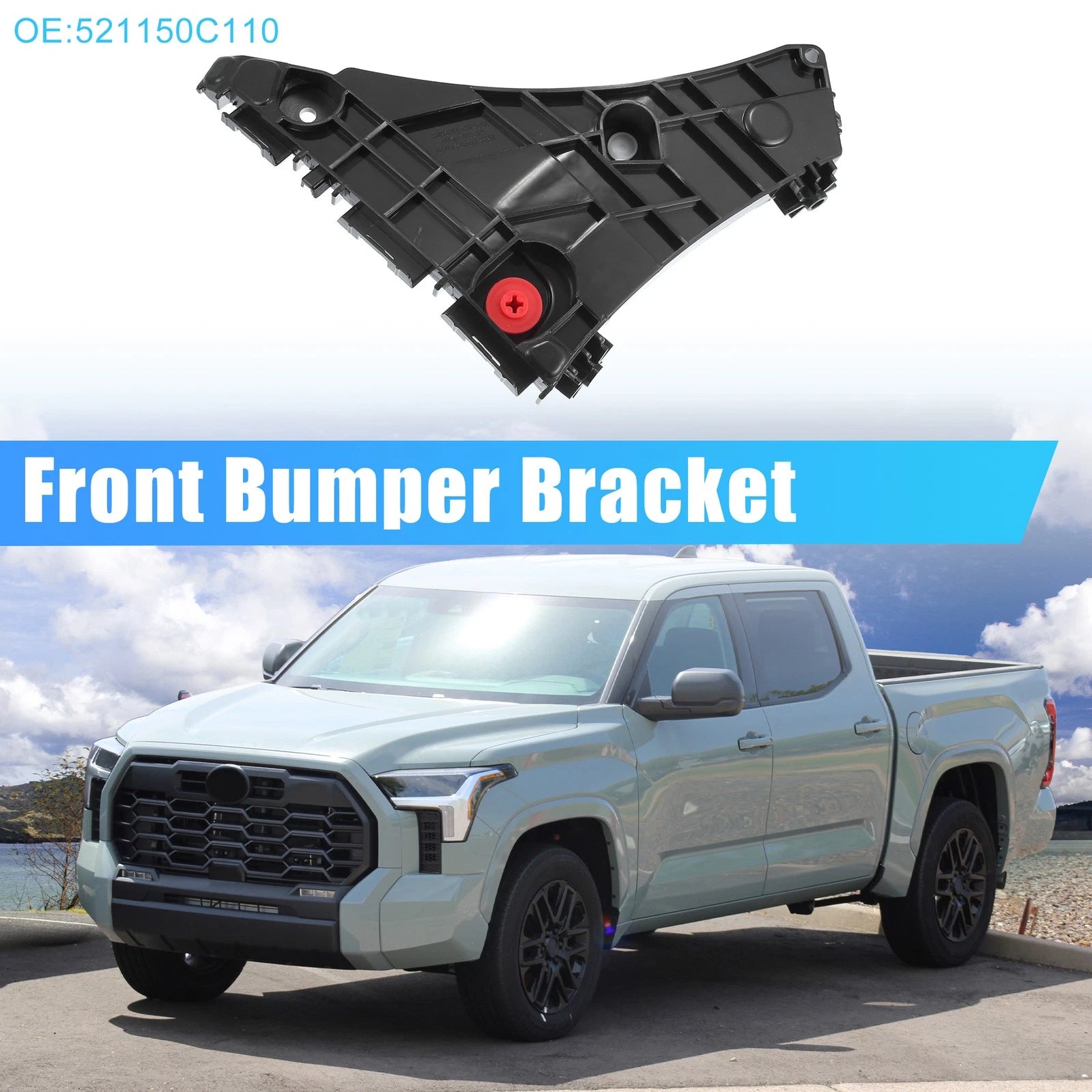 Right Bumper Bracket Retainer Spacer Mounting Support for Toyota Tundra (2014–2021)