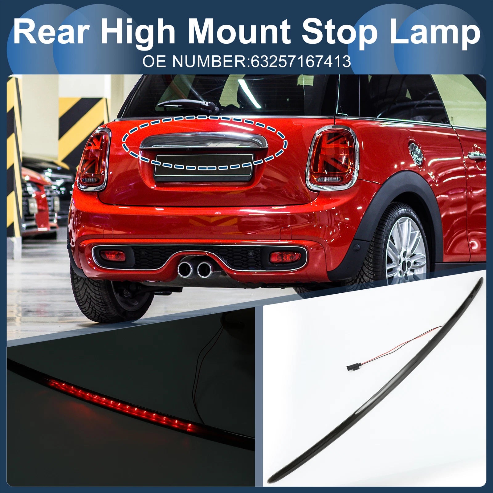LED Third Brake Light for Mini Cooper (2008–2013) Black Housing