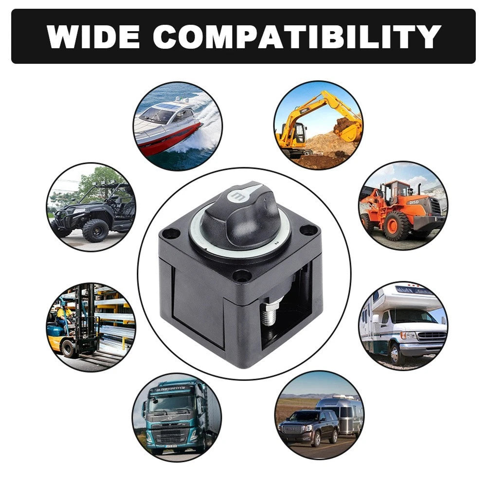 3 Position Switch for 12-32V DC Systems (Easy Installation, Flame-Retardant)