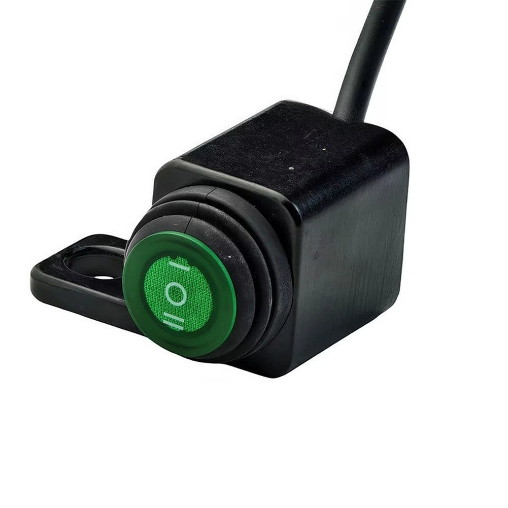 Aluminum 3 Position Waterproof Switch with Green Button for Motorcycle