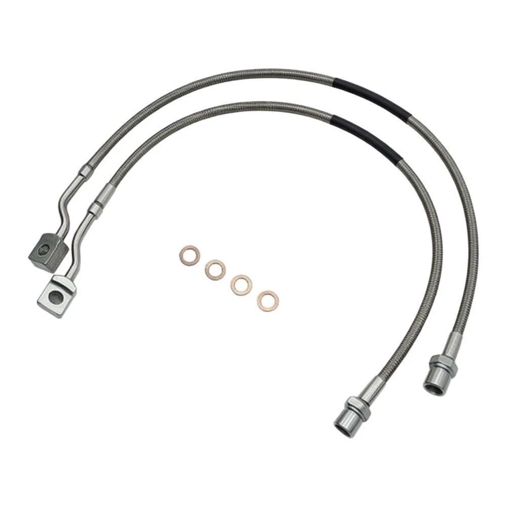 Front Brake Lines for - Extended Steel Hoses
