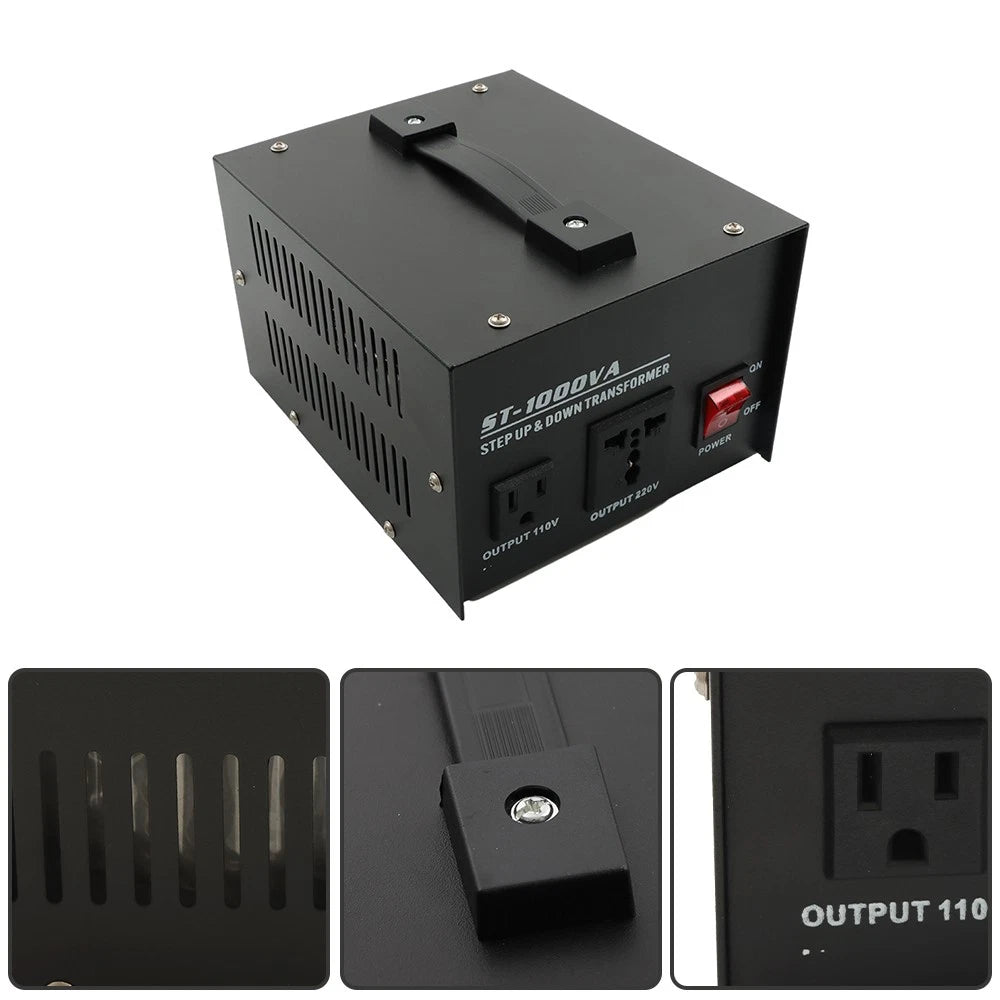 1000 Watt Voltage Converter Transformer 110V/220V for Universal Use