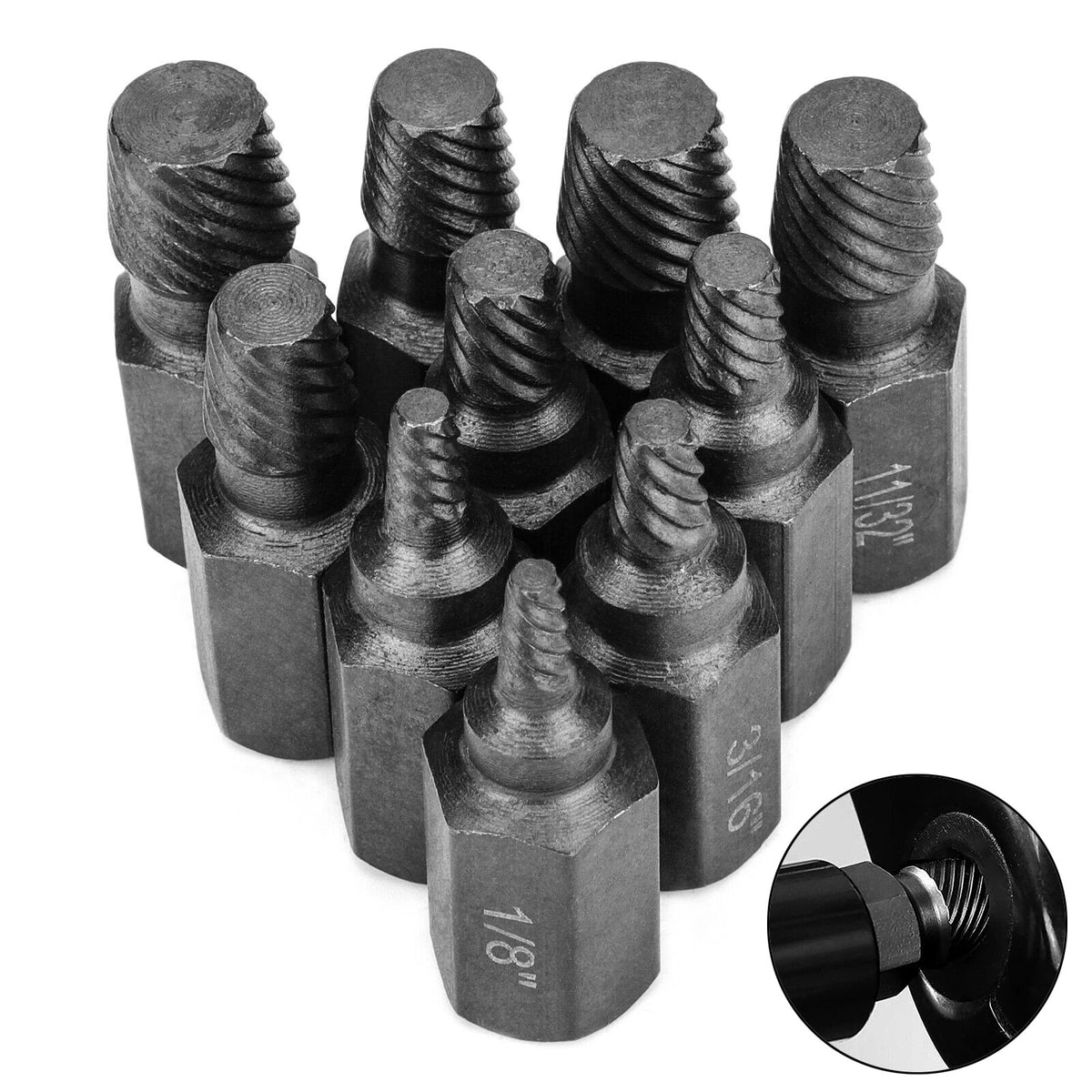 10Pcs Damaged Screw Extractor Set for Universal Use (All Years)