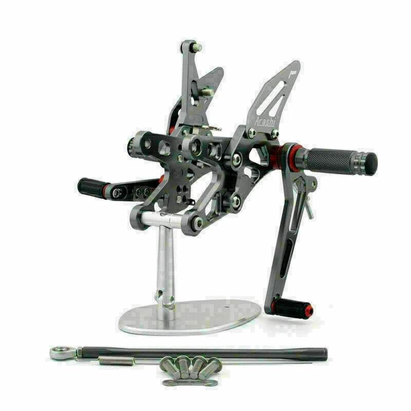 Rearset Foot Pegs for Kawasaki ZX10R (2006–2007) Gray T9