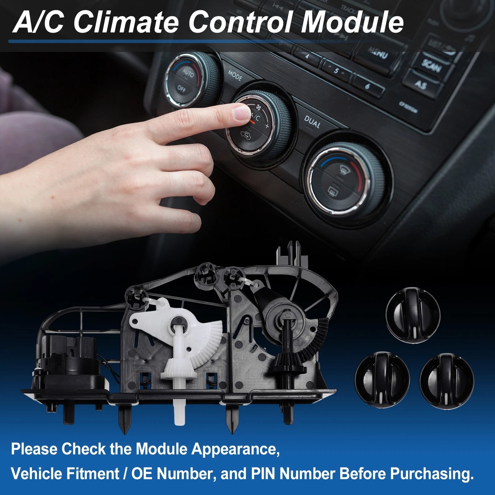 A/C Heater Climate Control Switch Module for Toyota Tundra (2000–2006)
