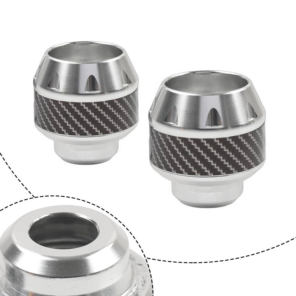 Front Fork Frame Sliders for - Silver, Pair