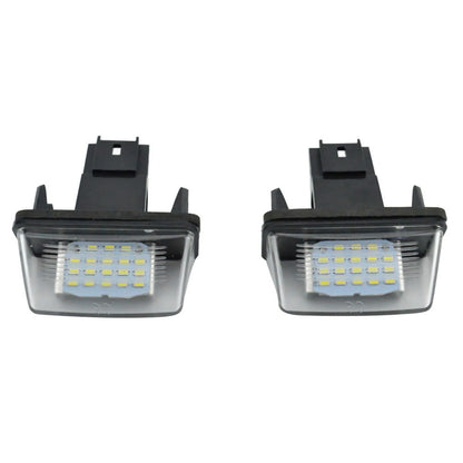 1 Pair Error Free LED License Plate Lights for Peugeot 206 207 307 308 (2000–2015)
