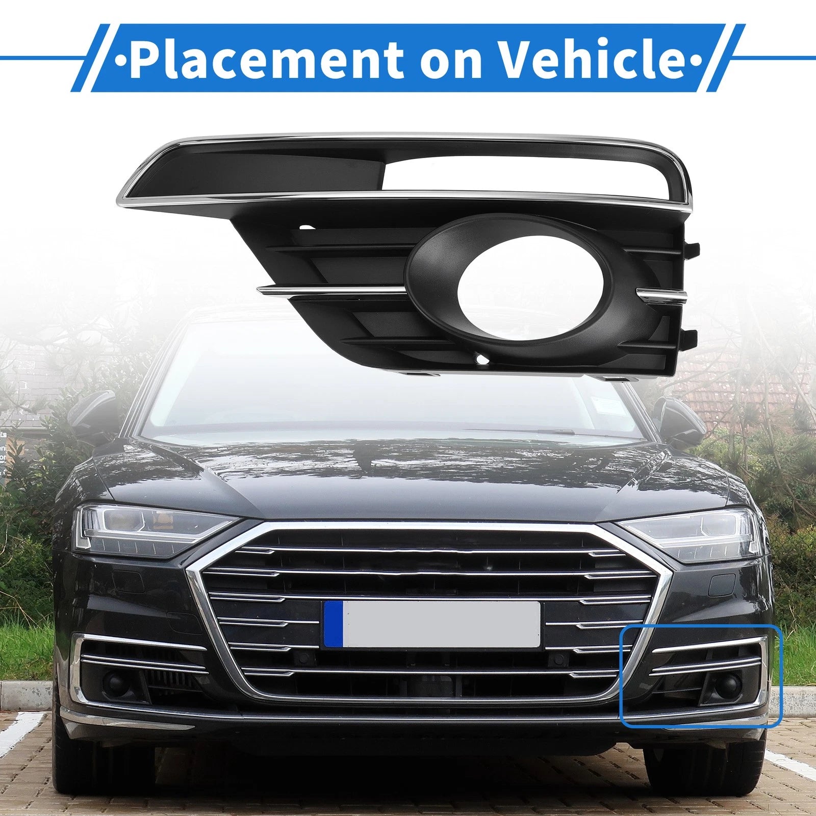 Front Left Fog Light Grill Replacement for Volkswagen Beetle (2016–2019)