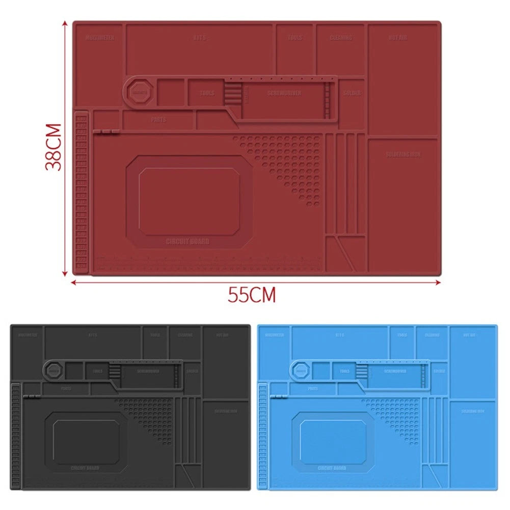Silicone Work Mat for Soldering (550x380mm) Heat Resistant Anti Static