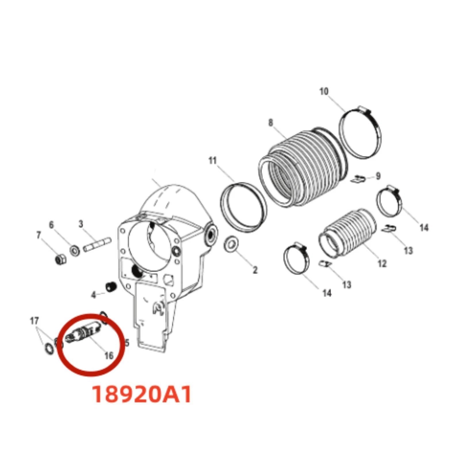 Dribble Gear Oil Reservoir Valve for MerCruiser Alpha 1 Gen 2 Bravo 1 2 3 (18920A1)