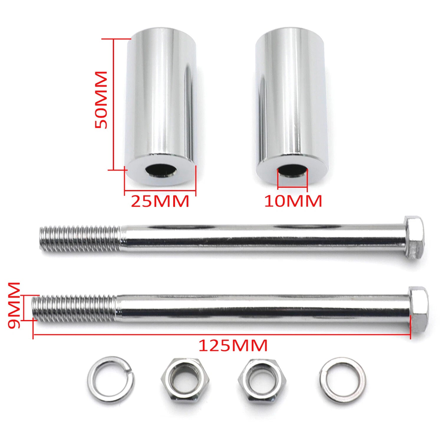 2" Chrome Handlebar Risers for Kawasaki Vulcan 800 1500 1600 2000