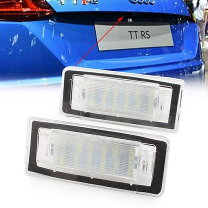 2X Faultless LED License Plate Light for Audi TT Roadster Coupe (1998–2006)
