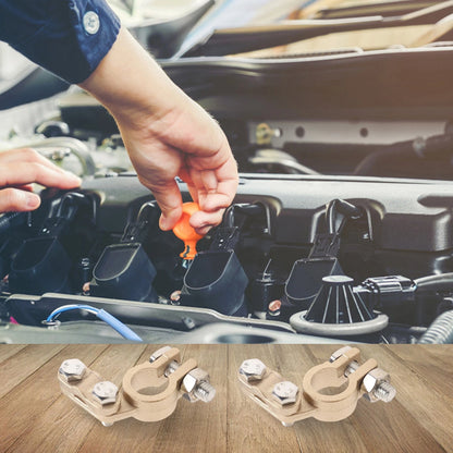 Set of 2 Bolt On Battery Connection Terminals for Automotive Use