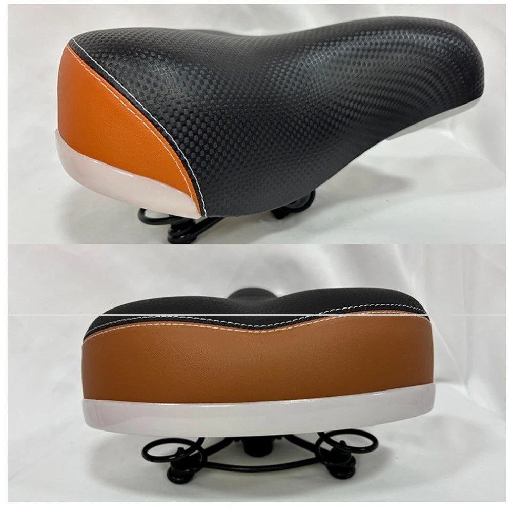 Black Bicycle Saddle with Steel Spring Frame 270 x 230 mm for E-Bikes