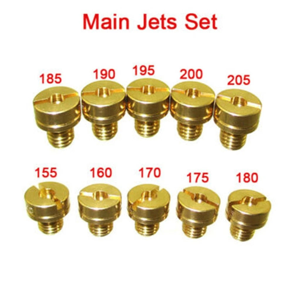 10-Piece Jet Set for Mikuni Carburetor (Height 4mm, M5x0.75mm)