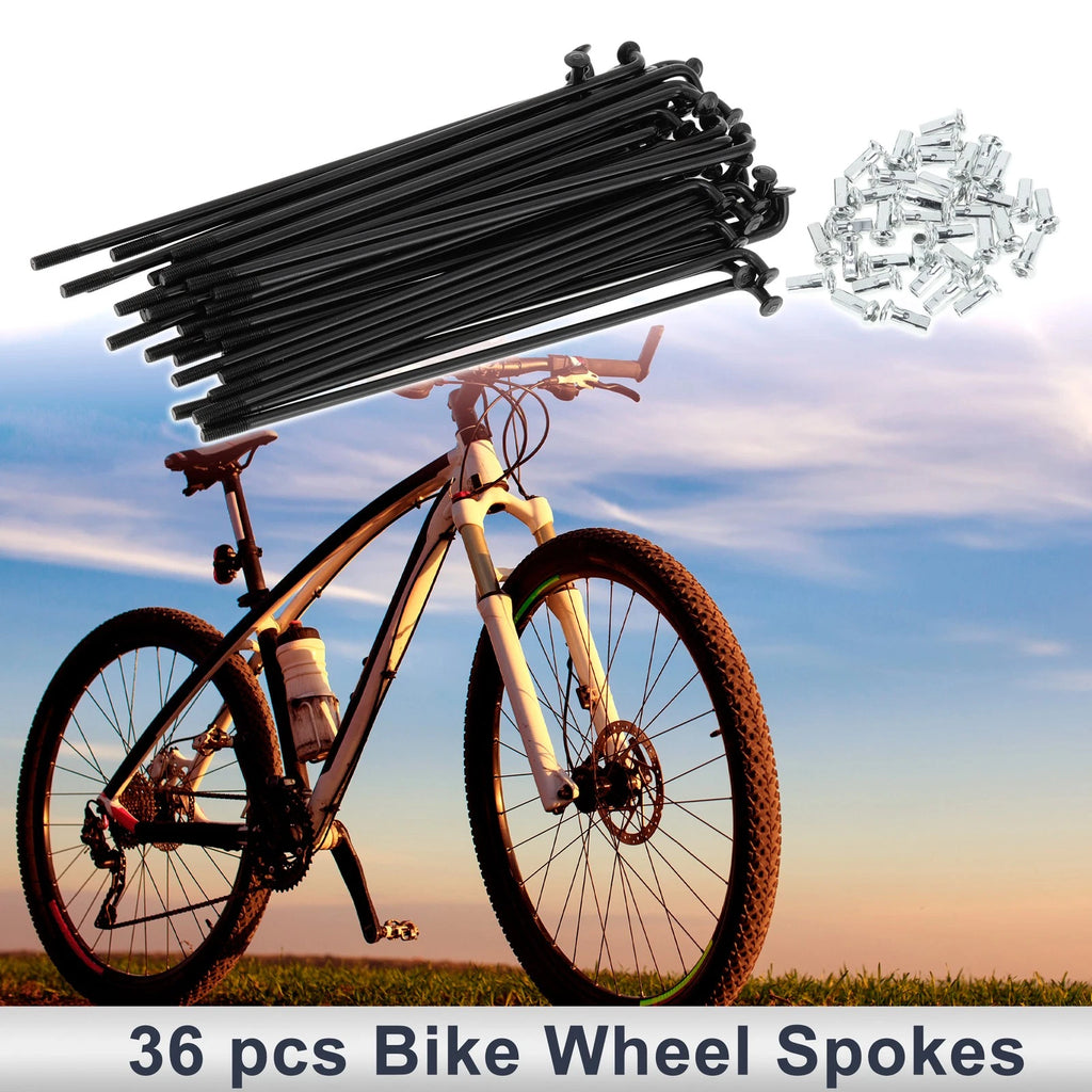 Set Bicycle Spokes Nipple 12G 114mm Carbon Steel Replacement Universal